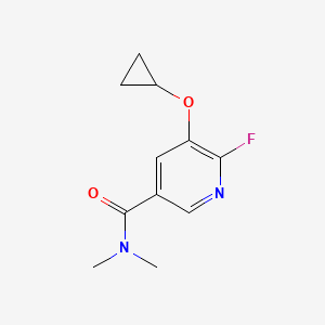 molecular formula C11H13FN2O2 B14839871 5-Cyclopropoxy-6-fluoro-N,N-dimethylnicotinamide 