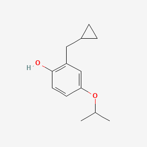 molecular formula C13H18O2 B14839879 2-(Cyclopropylmethyl)-4-isopropoxyphenol 