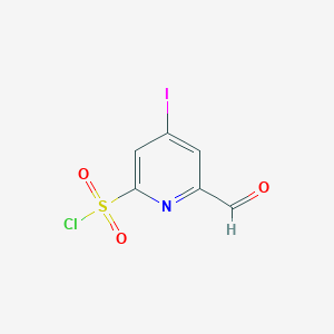 molecular formula C6H3ClINO3S B14839900 6-Formyl-4-iodopyridine-2-sulfonyl chloride 