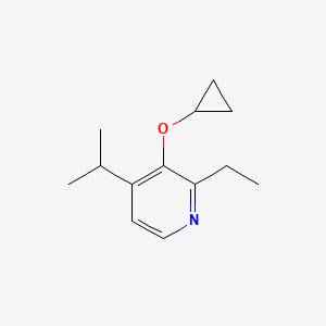 molecular formula C13H19NO B14839922 3-Cyclopropoxy-2-ethyl-4-isopropylpyridine 