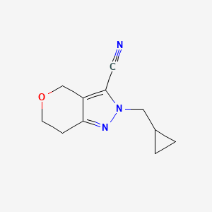 molecular formula C11H13N3O B1483994 2-(环丙基甲基)-2,4,6,7-四氢吡喃并[4,3-c]吡唑-3-腈 CAS No. 2098138-31-7