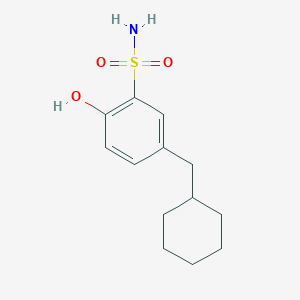 molecular formula C13H19NO3S B14839958 5-(Cyclohexylmethyl)-2-hydroxybenzenesulfonamide 