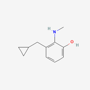 3-(Cyclopropylmethyl)-2-(methylamino)phenol