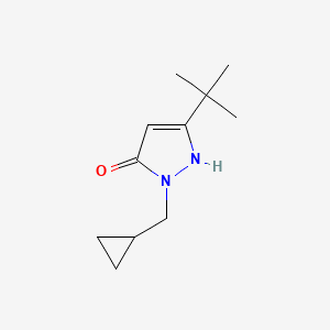 molecular formula C11H18N2O B1483997 3-(tert-butyl)-1-(cyclopropylmethyl)-1H-pyrazol-5-ol CAS No. 2090945-58-5