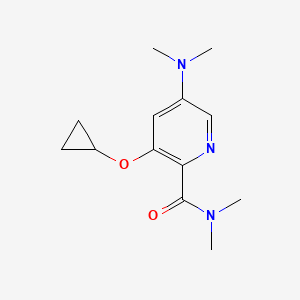 molecular formula C13H19N3O2 B14839981 3-Cyclopropoxy-5-(dimethylamino)-N,N-dimethylpicolinamide 