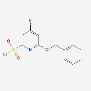 molecular formula C12H9ClFNO3S B14840026 6-(Benzyloxy)-4-fluoropyridine-2-sulfonyl chloride 