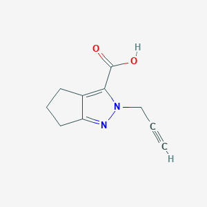 molecular formula C10H10N2O2 B1484004 2-(Prop-2-yn-1-yl)-2,4,5,6-tetrahydrocyclopenta[c]pyrazole-3-carboxylic acid CAS No. 2092793-97-8