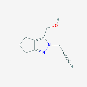 molecular formula C10H12N2O B1484005 (2-(Prop-2-yn-1-yl)-2,4,5,6-tetrahydrocyclopenta[c]pyrazol-3-yl)methanol CAS No. 2091637-63-5