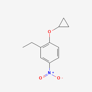 molecular formula C11H13NO3 B14840088 1-Cyclopropoxy-2-ethyl-4-nitrobenzene 