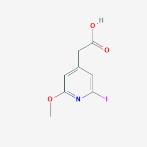 (2-Iodo-6-methoxypyridin-4-YL)acetic acid