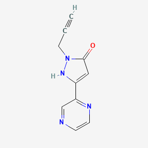 molecular formula C10H8N4O B1484012 1-(prop-2-yn-1-yl)-3-(pyrazin-2-yl)-1H-pyrazol-5-ol CAS No. 2091617-21-7