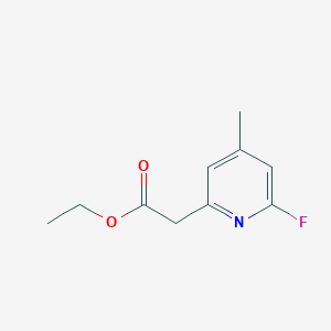 molecular formula C10H12FNO2 B14840127 Ethyl 2-fluoro-4-methylpyridine-6-acetate 