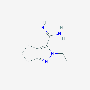 molecular formula C9H14N4 B1484013 2-乙基-2,4,5,6-四氢环戊[c]吡唑-3-甲酰胺 CAS No. 2098021-15-7