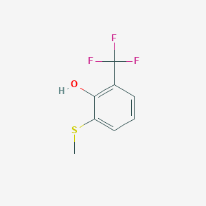 molecular formula C8H7F3OS B14840149 2-(Methylthio)-6-(trifluoromethyl)phenol 