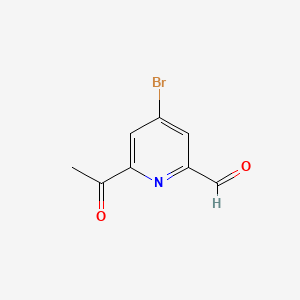 6-Acetyl-4-bromopyridine-2-carbaldehyde