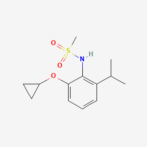 molecular formula C13H19NO3S B14840230 N-(2-Cyclopropoxy-6-isopropylphenyl)methanesulfonamide 