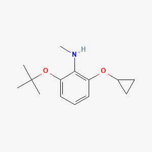 molecular formula C14H21NO2 B14840246 2-Tert-butoxy-6-cyclopropoxy-N-methylaniline 