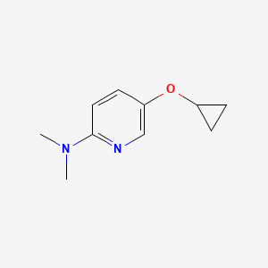 molecular formula C10H14N2O B14840305 5-Cyclopropoxy-N,N-dimethylpyridin-2-amine 