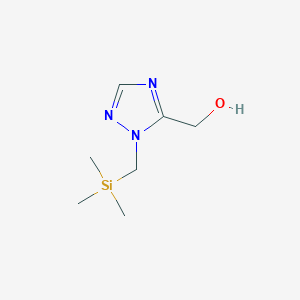 molecular formula C7H15N3OSi B14840329 [1-(Trimethylsilylmethyl)-1H-1,2,4-triazol-5-YL]methanol 