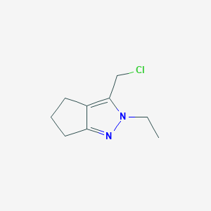 molecular formula C9H13ClN2 B1484034 3-(Chloromethyl)-2-ethyl-2,4,5,6-tetrahydrocyclopenta[c]pyrazole CAS No. 2092725-11-4