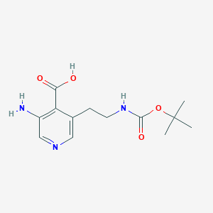 3-Amino-5-(2-((tert-butoxycarbonyl)amino)ethyl)isonicotinic acid