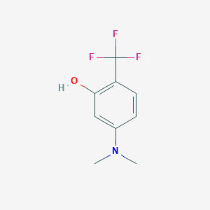 molecular formula C9H10F3NO B14840357 5-(Dimethylamino)-2-(trifluoromethyl)phenol 