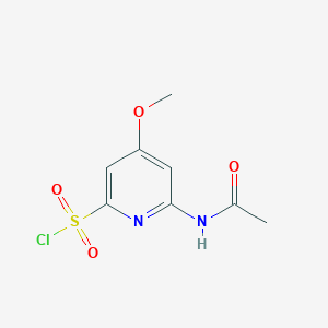 molecular formula C8H9ClN2O4S B14840358 6-(Acetylamino)-4-methoxypyridine-2-sulfonyl chloride 