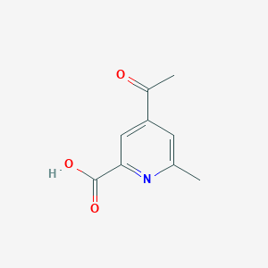 molecular formula C9H9NO3 B14840373 4-Acetyl-6-methylpyridine-2-carboxylic acid 