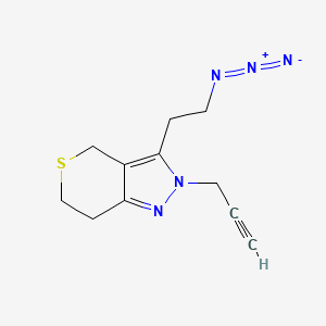 molecular formula C11H13N5S B1484039 3-(2-Azidoethyl)-2-(prop-2-yn-1-yl)-2,4,6,7-tetrahydrothiopyrano[4,3-c]pyrazole CAS No. 2098049-84-2