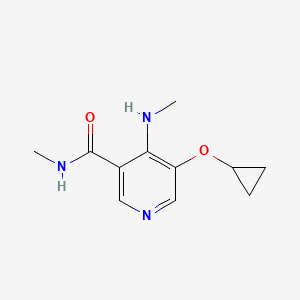 molecular formula C11H15N3O2 B14840391 5-Cyclopropoxy-N-methyl-4-(methylamino)nicotinamide 