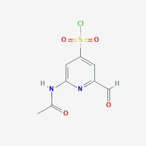 2-(Acetylamino)-6-formylpyridine-4-sulfonyl chloride