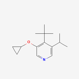 molecular formula C15H23NO B14840409 4-Tert-butyl-3-cyclopropoxy-5-isopropylpyridine 