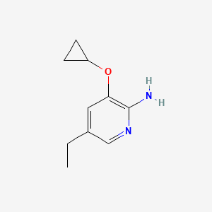 molecular formula C10H14N2O B14840418 3-Cyclopropoxy-5-ethylpyridin-2-amine 