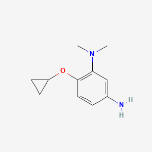 molecular formula C11H16N2O B14840426 6-Cyclopropoxy-N1,N1-dimethylbenzene-1,3-diamine 