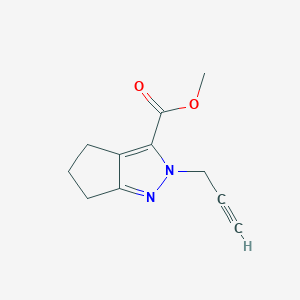 molecular formula C11H12N2O2 B1484049 Methyl 2-(prop-2-yn-1-yl)-2,4,5,6-tetrahydrocyclopenta[c]pyrazole-3-carboxylate CAS No. 2098020-88-1