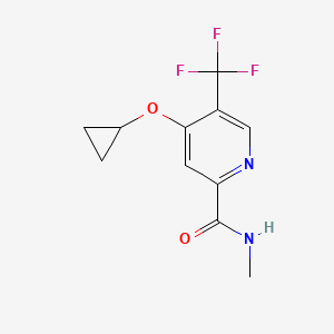 molecular formula C11H11F3N2O2 B14840508 4-Cyclopropoxy-N-methyl-5-(trifluoromethyl)picolinamide 