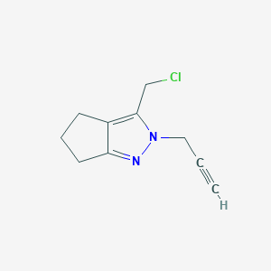 3-(Chloromethyl)-2-(prop-2-yn-1-yl)-2,4,5,6-tetrahydrocyclopenta[c]pyrazole