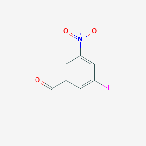 molecular formula C8H6INO3 B14840516 1-(3-Iodo-5-nitrophenyl)ethanone 