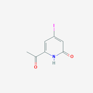 molecular formula C7H6INO2 B14840525 1-(6-Hydroxy-4-iodopyridin-2-YL)ethanone CAS No. 1393572-10-5