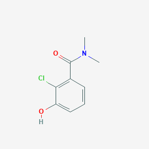 molecular formula C9H10ClNO2 B14840531 2-Chloro-3-hydroxy-N,N-dimethylbenzamide 