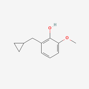 molecular formula C11H14O2 B14840537 2-(Cyclopropylmethyl)-6-methoxyphenol 