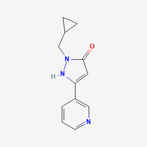 molecular formula C12H13N3O B1484054 1-(cyclopropylmethyl)-3-(pyridin-3-yl)-1H-pyrazol-5-ol CAS No. 2098020-10-9