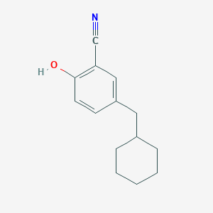 molecular formula C14H17NO B14840541 5-(Cyclohexylmethyl)-2-hydroxybenzonitrile 