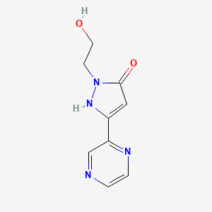 1-(2-hydroxyethyl)-3-(pyrazin-2-yl)-1H-pyrazol-5-ol