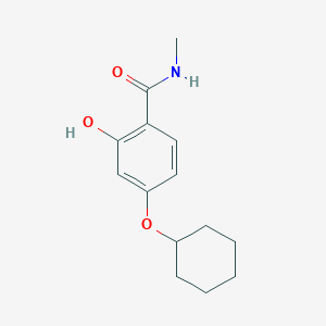 molecular formula C14H19NO3 B14840569 4-(Cyclohexyloxy)-2-hydroxy-N-methylbenzamide 