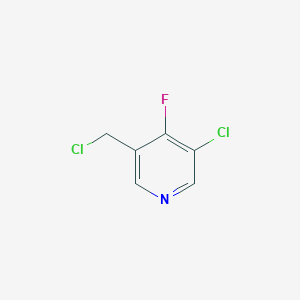 molecular formula C6H4Cl2FN B14840570 3-Chloro-5-(chloromethyl)-4-fluoropyridine 