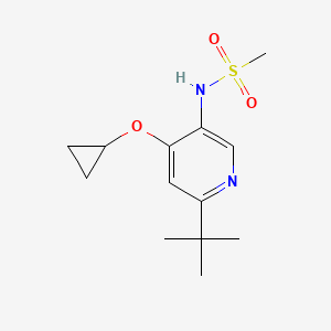 molecular formula C13H20N2O3S B14840571 N-(6-Tert-butyl-4-cyclopropoxypyridin-3-YL)methanesulfonamide 