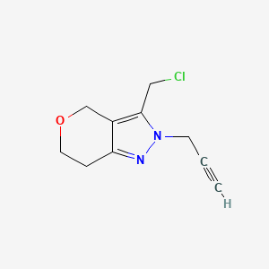 molecular formula C10H11ClN2O B1484058 3-(Chloromethyl)-2-(prop-2-yn-1-yl)-2,4,6,7-tetrahydropyrano[4,3-c]pyrazole CAS No. 2092093-70-2