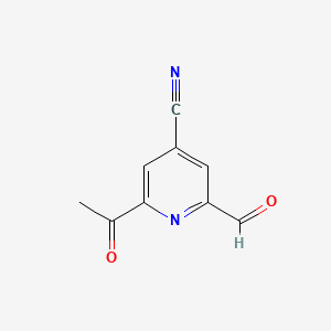 2-Acetyl-6-formylisonicotinonitrile