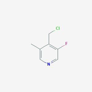 molecular formula C7H7ClFN B14840591 4-(Chloromethyl)-3-fluoro-5-methylpyridine 